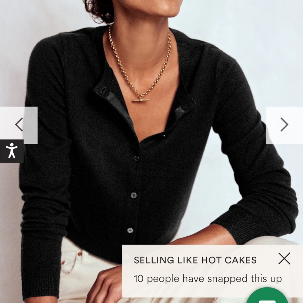 Bode Eva Cropped Cashmere Green Cardigan Sweater - Picture 6 of 6